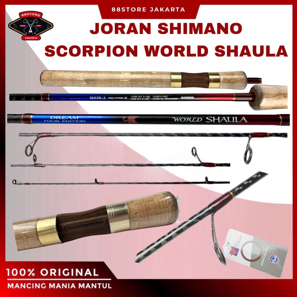 88storejakarta joran custom shimano scorpion world shaula 6-14lbs 183cm