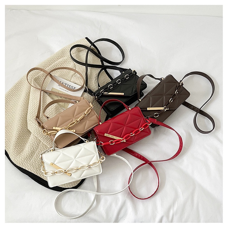 Tas Selempang Fashion Tas Versi Korea Simple Fang Bao Ling Chain Chain Shop Bag Cingles Tas Wanita bag  Sederhana Dan Serbaguna Retro Eropa Dan Amerika  Shoulder Bags