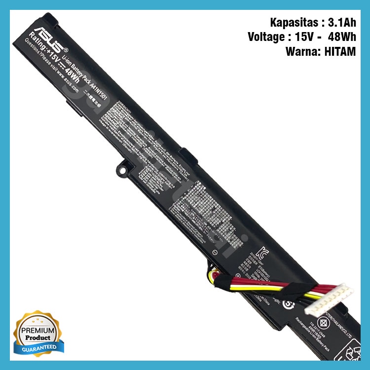 Baterai Asus ROG GL752 GL752VW GL752VL GL752JW A41N1501 N552 N752