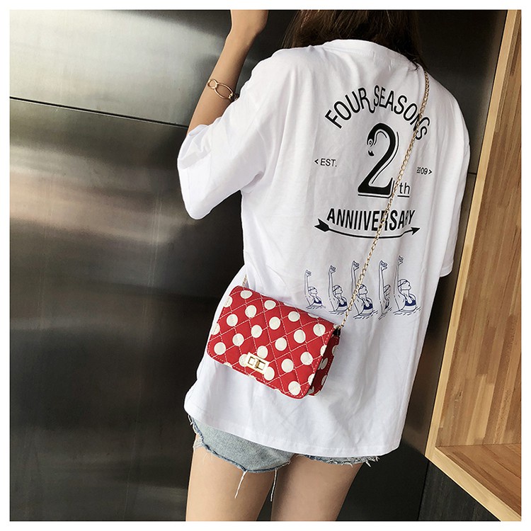 FYG 1263 TAS SELEMPANG POLKADOT MINI FASHION WANITA IMPORT