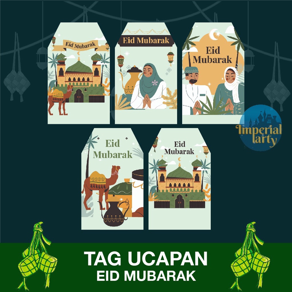 

Hang Tag Lebaran kartu Marhaban Ramadhan Kareem Idul Fitri