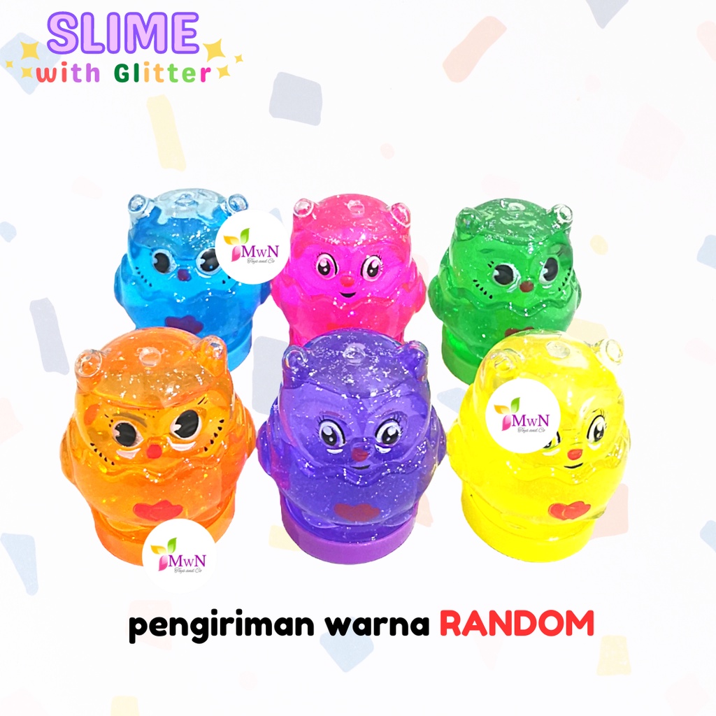 MWN Mainan Crystal Slime Bening Bentuk Owl