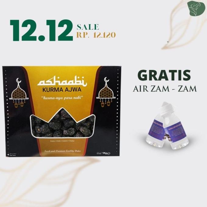 

KURMA BUAH-BUAHAN KURMA AJWA 1 KG JUMBO PREMIUM QUALITY BLACK DATES NABI EL09I09A82L