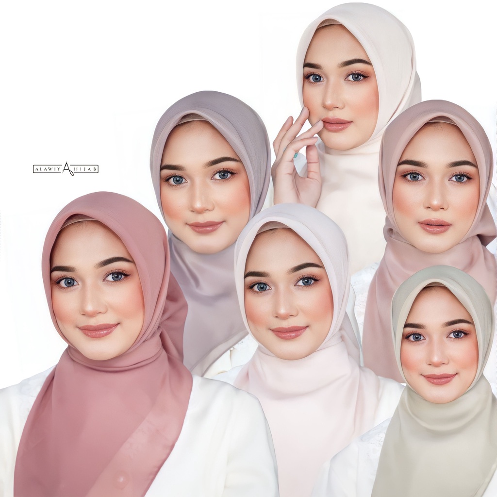 Alawiyahijab - Square Paris Original ( Upgrade Paris Premium Anti Kaku Dan Panas / Hijab Square Baby Paris Anti Kusut Alawiyahijab/ Segiempat Paris