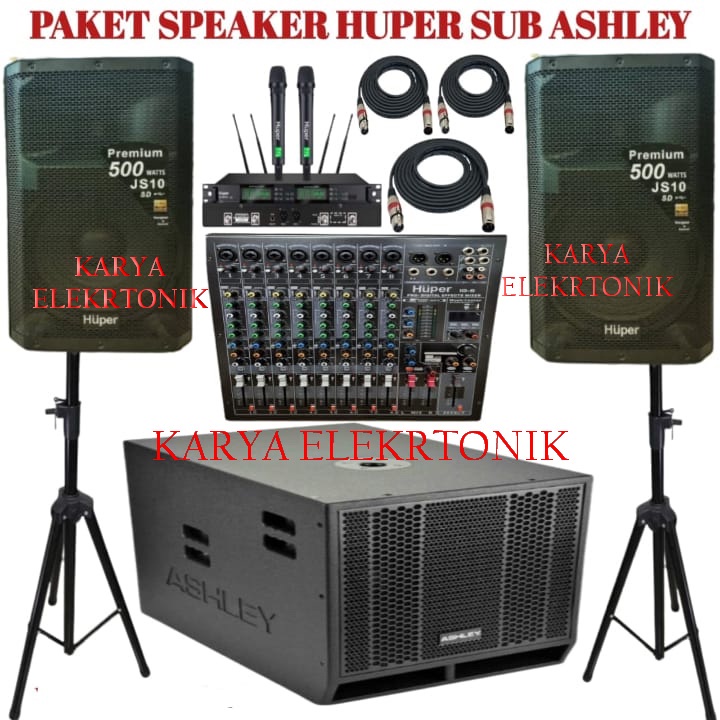 PAKET OUTDOOR SPEAKER HUPER SUBWOOFER ASHLEY ORIGINAL