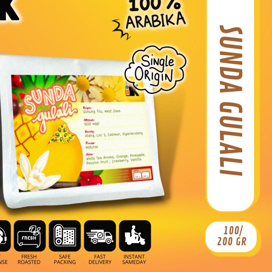

♢ Biji Kopi Arabika Sunda Gulali 200gr ✦