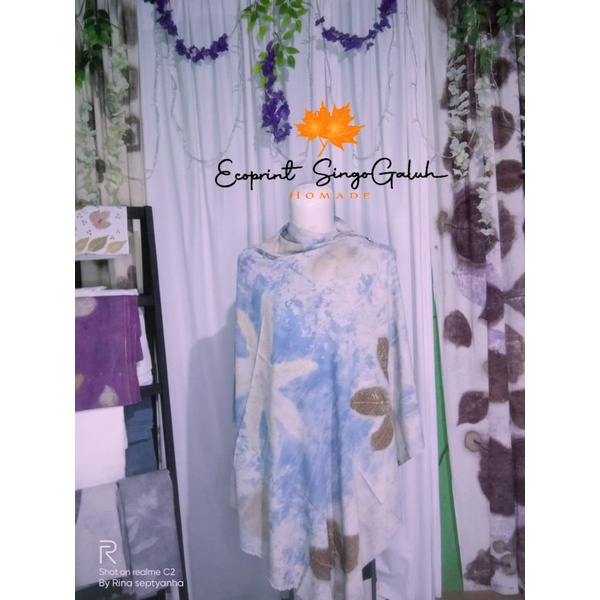 kain batik Ecoprint Bahan Rayon