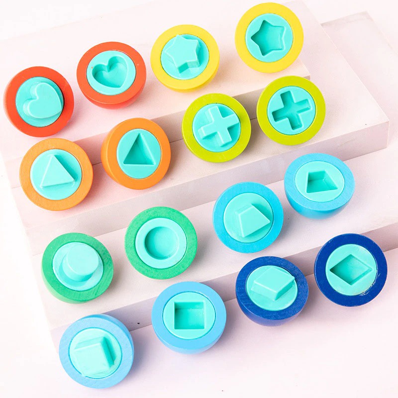 Board Game Papan Permainan Mainan Edukasi Anak Geometry Egg Match 6PCS