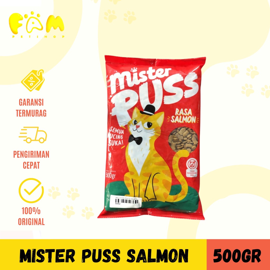 Makanan Kucing Mister Puss Rasa Salmon 500gr FRESHPACK