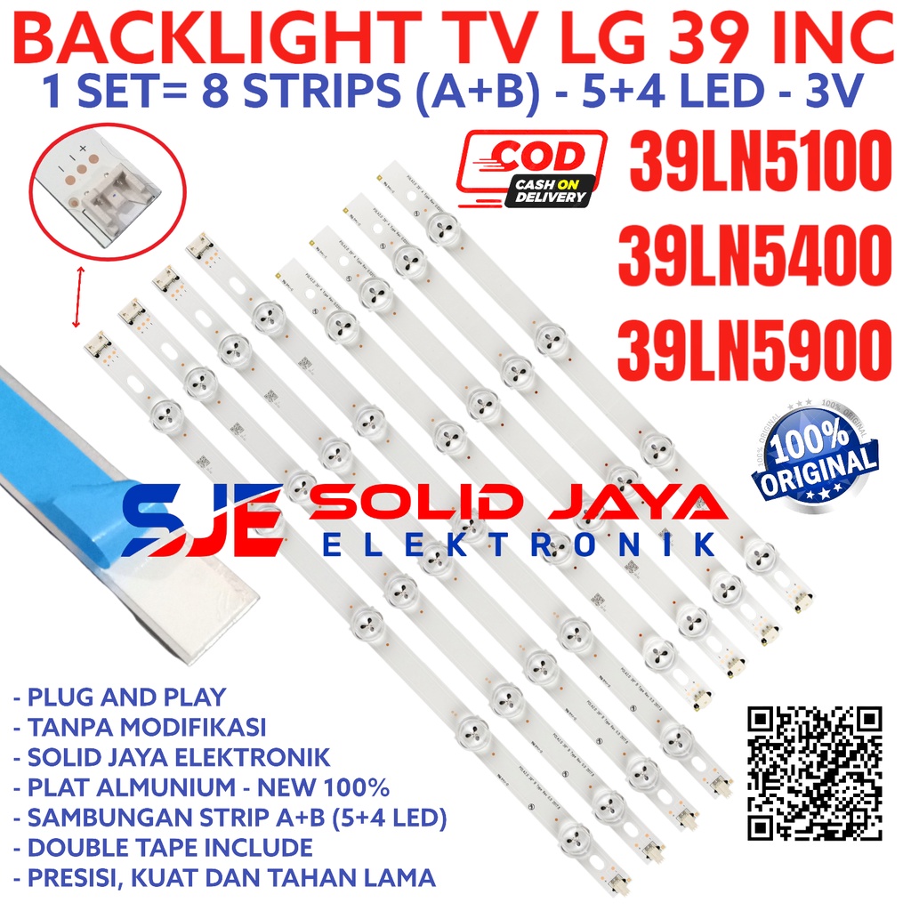 BACKLIGHT TV LED LG 39 INC 39LN5100 39LN5400 39LN5900 39LN LAMPU BL LED 3V MATA CEKUNG KECIL 3 KANCING 39LN BL LG 39 INCH IN 39INCH 39INC 39IN