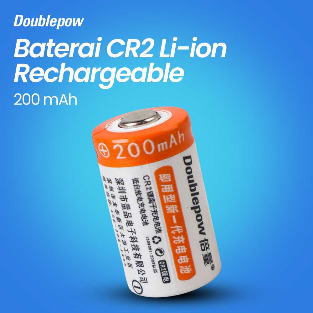 Baterai Isi Ulang CR2 Li-ion Rechargeable 200mAh 1PCS Batre Peralatan Elektronik Rumah Batrai Isi Ulang