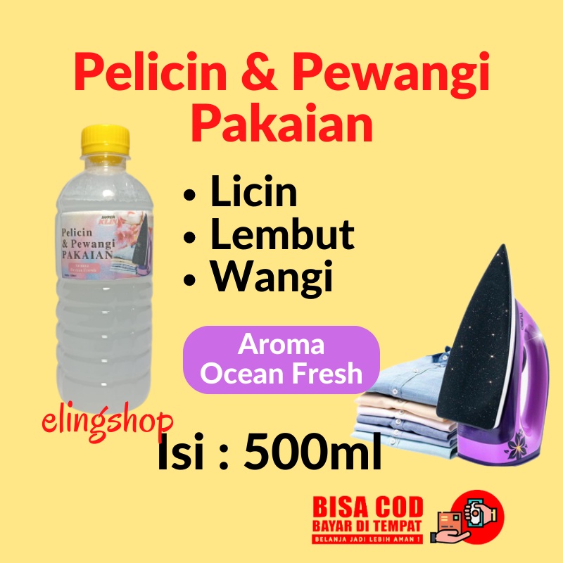 Pelicin Pewangi Pengharum Pakaian Baju Laundry Setrika Tahan Lama Ocean Fresh 500 ml