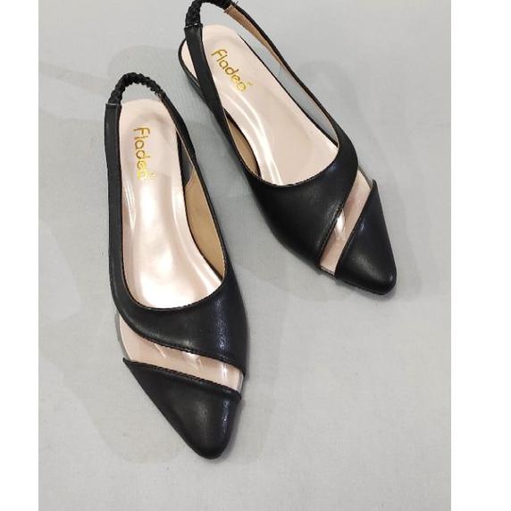 MURAH MERIAH sandal wanita fladeo hak 3 cm (mika tali belakang)