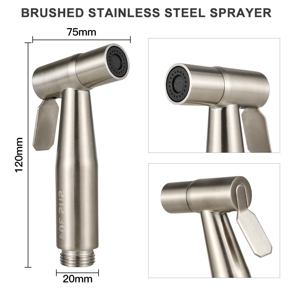 Jet Shower SS111 Stainless SUS 304 Semprotan Toilet Cebok Bidet Kloset Steel Biasa SUS304 Steel Biasa SUS304