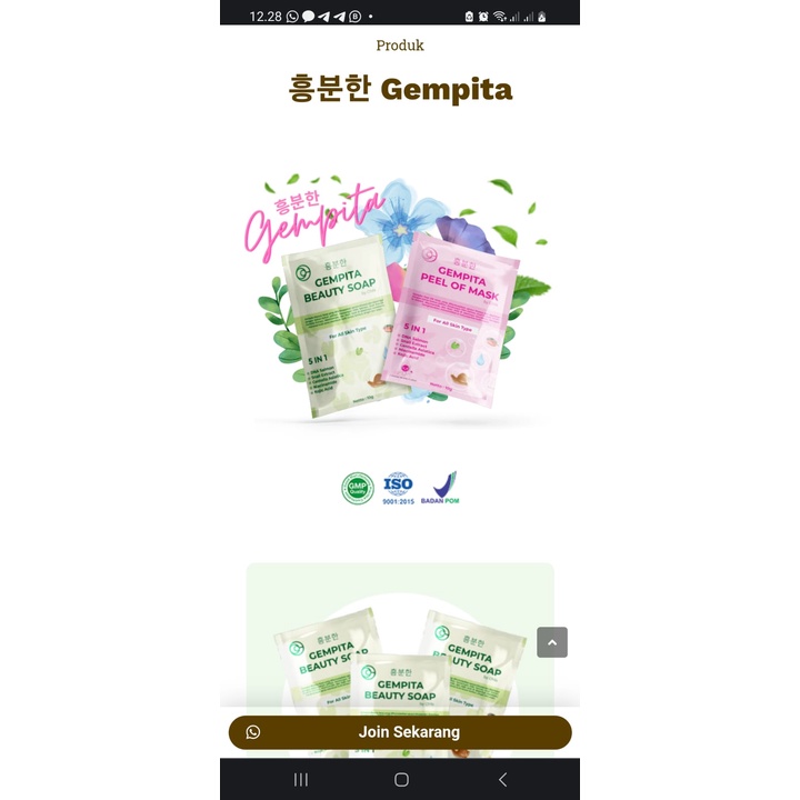 JOIN MEMBER GEMPITA BEAUTY SOAP &amp; PEEL OF MASK 1 BOX GEMPITA