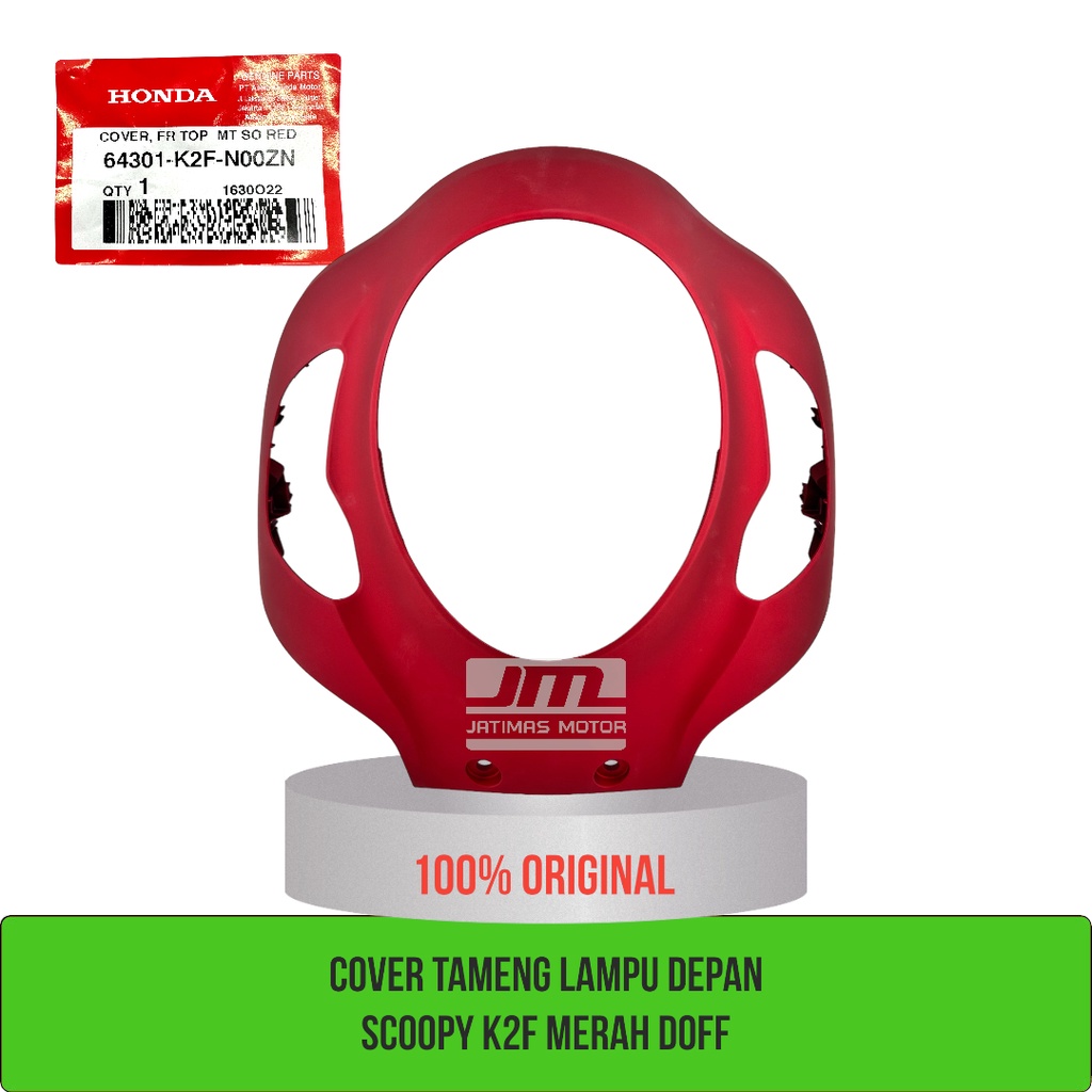 Cover tameng lampu depan scoopy K2F merah doff 64301-K2F-N00ZN