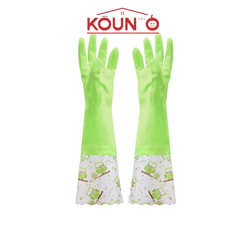 Sarung Tangan Karet Cuci Piring Baju Panjang Lateks Anti Air Tebal Rubber Gloves Latex Waterproof