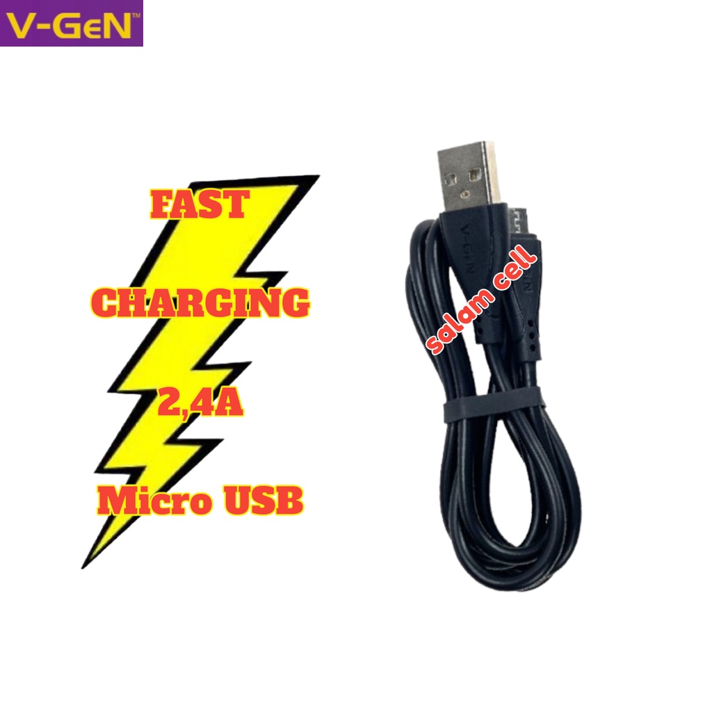V-Gen JCM3-03 Fast Charging 2.4A Kabel Data 1toples isi 30pcs Vgen JM3 03 Garansi Resmi