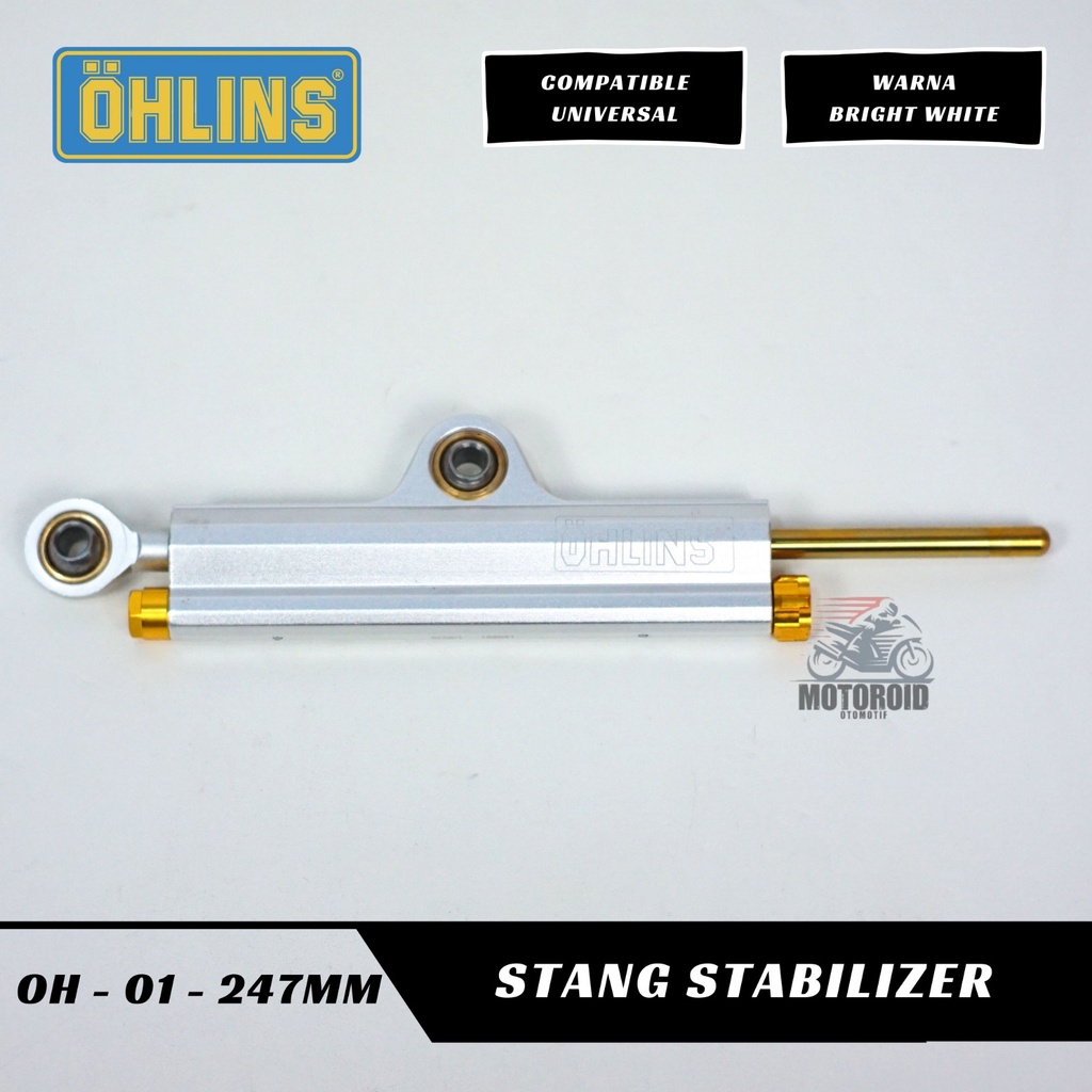 Stabilizer stang ohlins oh magnesium gold series thailand breket twotone universal kawasaki moge steering dumper matris ohlinskawasaki ninja R RR SS KR ZX