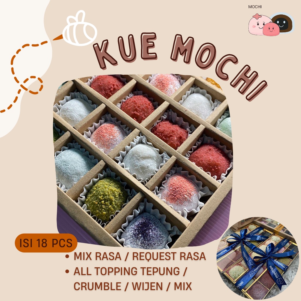 

[CRUMBLE] KUE MOCHI ISI 18 / MOCHI TERLARIS / MOCI [MALANG]