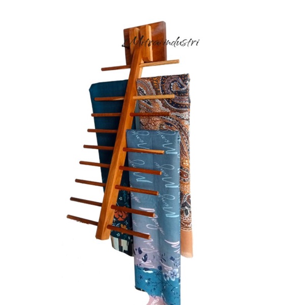 Rak mukena hijab,rak estetik kayu jati,Rak lipat dinding serbaguna,gantungan baju dinding