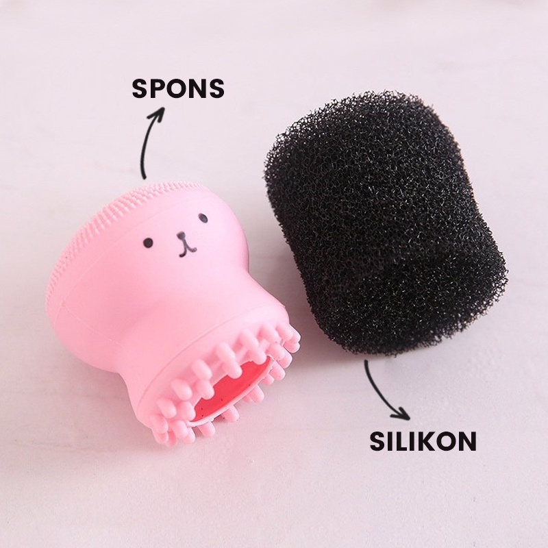 SPON OCTOPUS GURITA / Sikat Pembersih Wajah Brush Cleaner cleansing Gurita / sponge gurita jellyfish