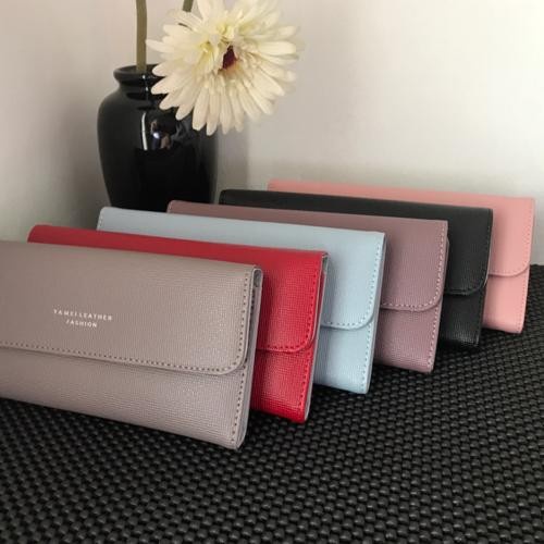 dompet panjang wanita  6 WARNA Biru Muda X9W9 pilih warna tahan lama lucu promo slingbag model baru 