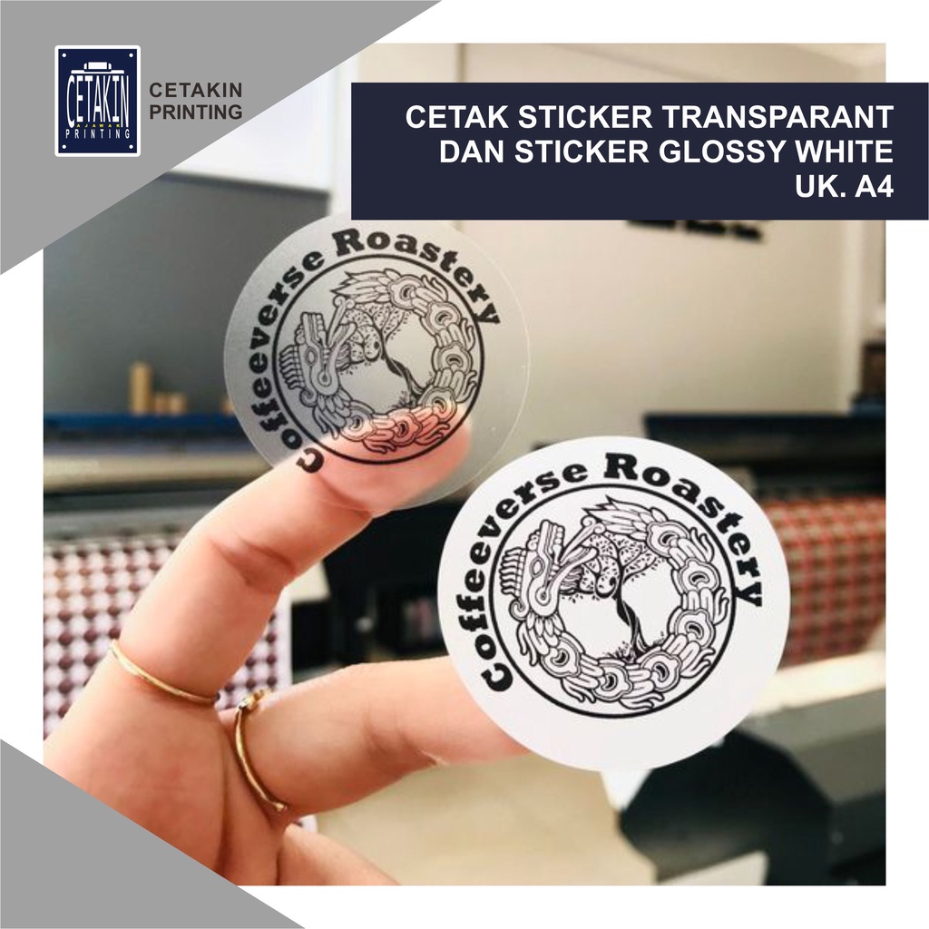 

Cetakin Printing | Cetak Stiker Transparan, Cetak Stiker Glossy White, Ukuran A4