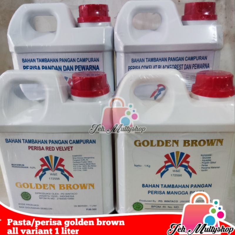 

Pasta/perisa golden brown all variant isi 1 liter atau 1kg (Red Velvet, pandan, coklat black