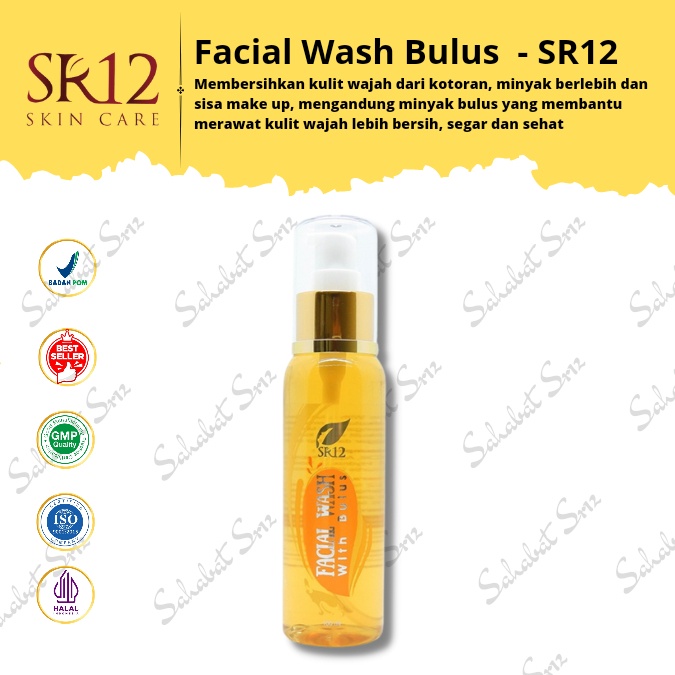 SR12 FACIAL WASH BULUS TERAMPUH..!!! SABUN PENCERAH WAJAH AMAN BERSTANDART BPOM