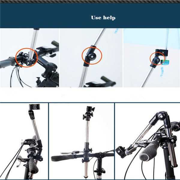 [COD] Holder Payung Multifungsi Sepeda Stroller Kereta Bayi Sepeda Kursi Roda Bracket Mount Stand Folded Umbrella Hitam Tempat Pasang Penyangga