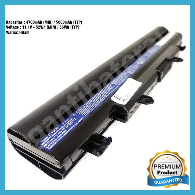 Baterai Acer Aspire AL14A32 E14 E15 E5-411 E5-421 E5-471 V3-472 V3 V5-572 SLIM