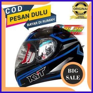 suku cadang kyt falcon / helm kyt falcon 2 CARBON BLACK BLUE / helm full face sni 140ZZ3