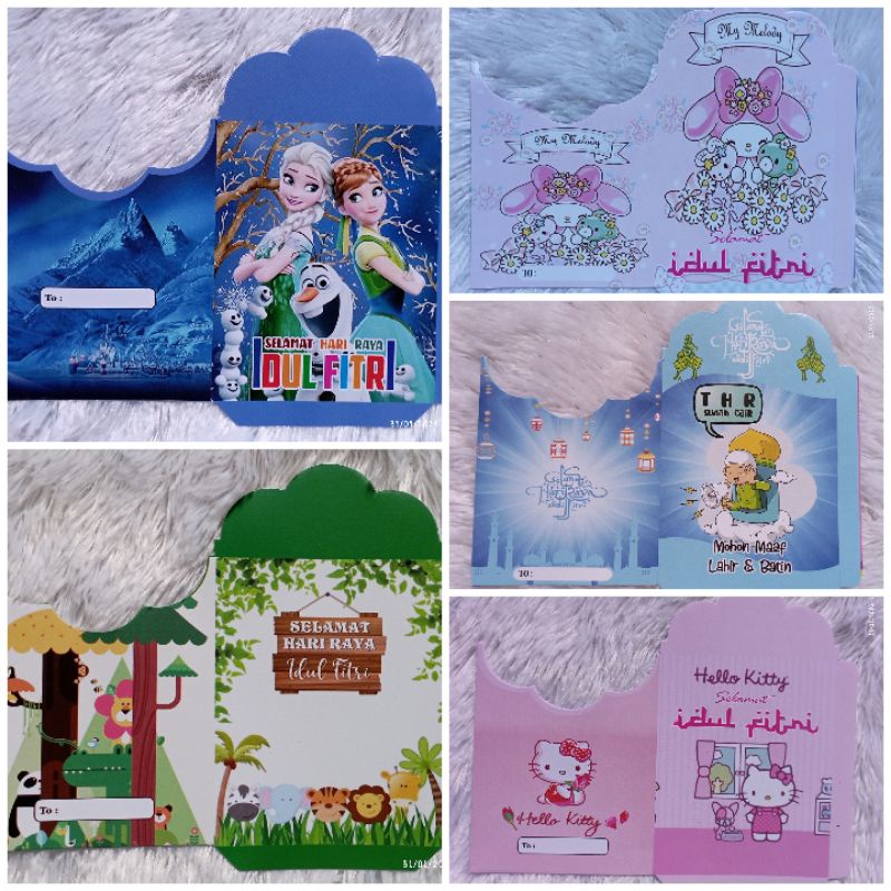 

amplop lebaran motif karakter size medium isi 10 pcs