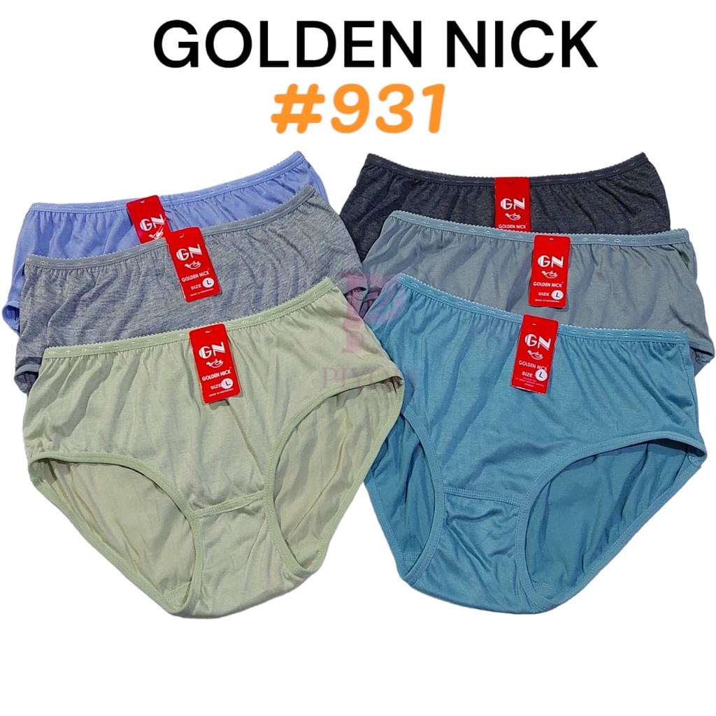12pcs Celana Dalam Golden Nick 931 Pastel CD Wanita Jumbo Golden Nick