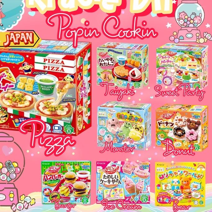 

➩ Kracie Popin Cookin DIY Candy Maker Japan Miniature Food/Kracie Popin Cookin Ice Cream Strawberry Donut Sushi Burger Sweet Party Matsuri Pizza Taiyaki/Kreativitas Anak Kracie Popin Cooking DIY Fast Food ۩