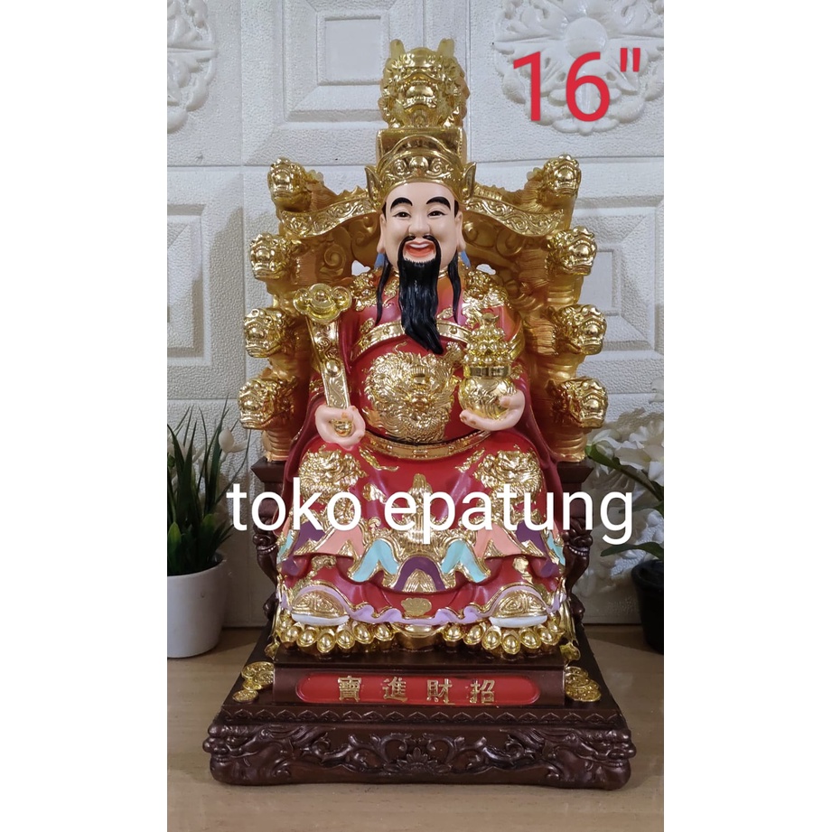 patung dewa rezeki / cai sen fiber - 16 inch - 9 - Naga