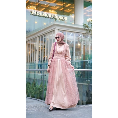 tasya dress by dcl premium series gamis dress terbaru tile brukat gamis mewah gamis lebaran ramadhan