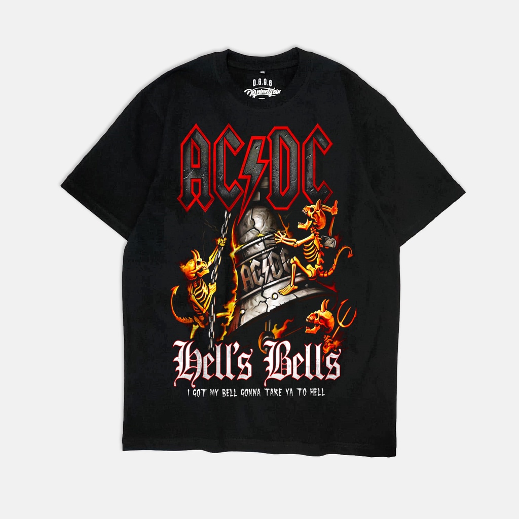 t-shirt acdc hells bells / acdc t-shirt /  kaos acdc / kaos musik / kaos band acdc / tees acdc / tsh