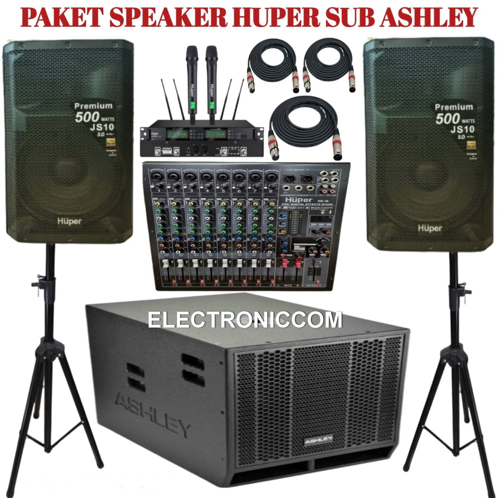 PAKET OUTDOOR SPEAKER HUPER SUBWOOFER ASHLEY ORIGINAL