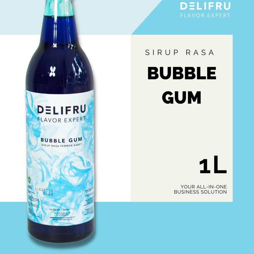 

➯ Syrup Bubble Gum Delifru 1 Liter - Sirup Permen Karet Premium ❁