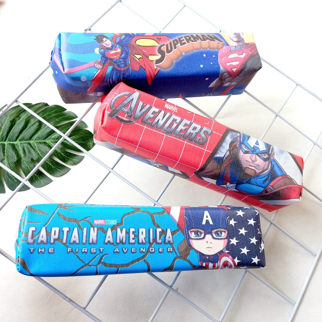 Kotak Pensil Karakter Pencil Case Tempat Pensil Super Hero