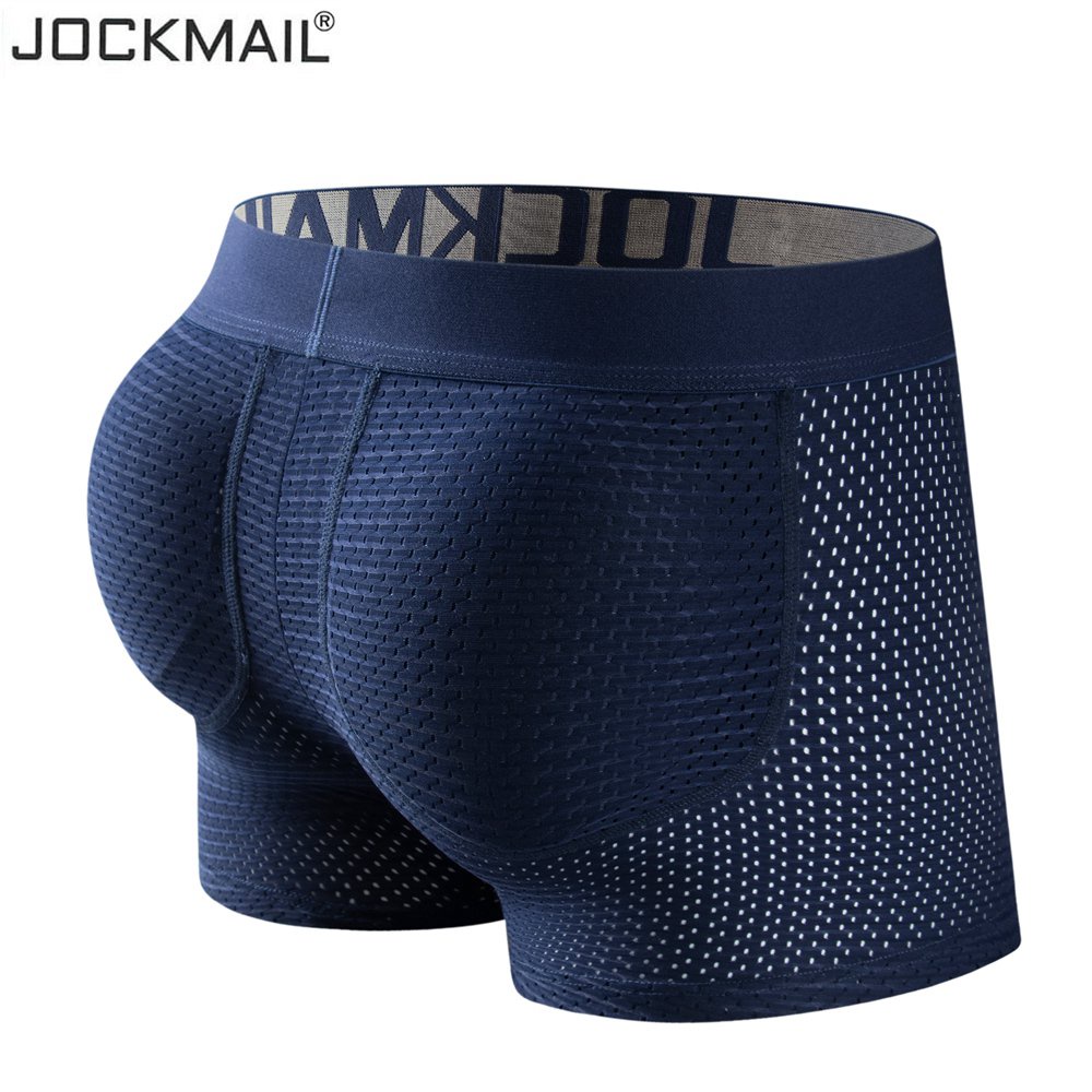 JOCKMAIL Mens Underwear Boxer Mesh Mens Padded Underwear with Hip Pads Men's Boxers Butt Pad