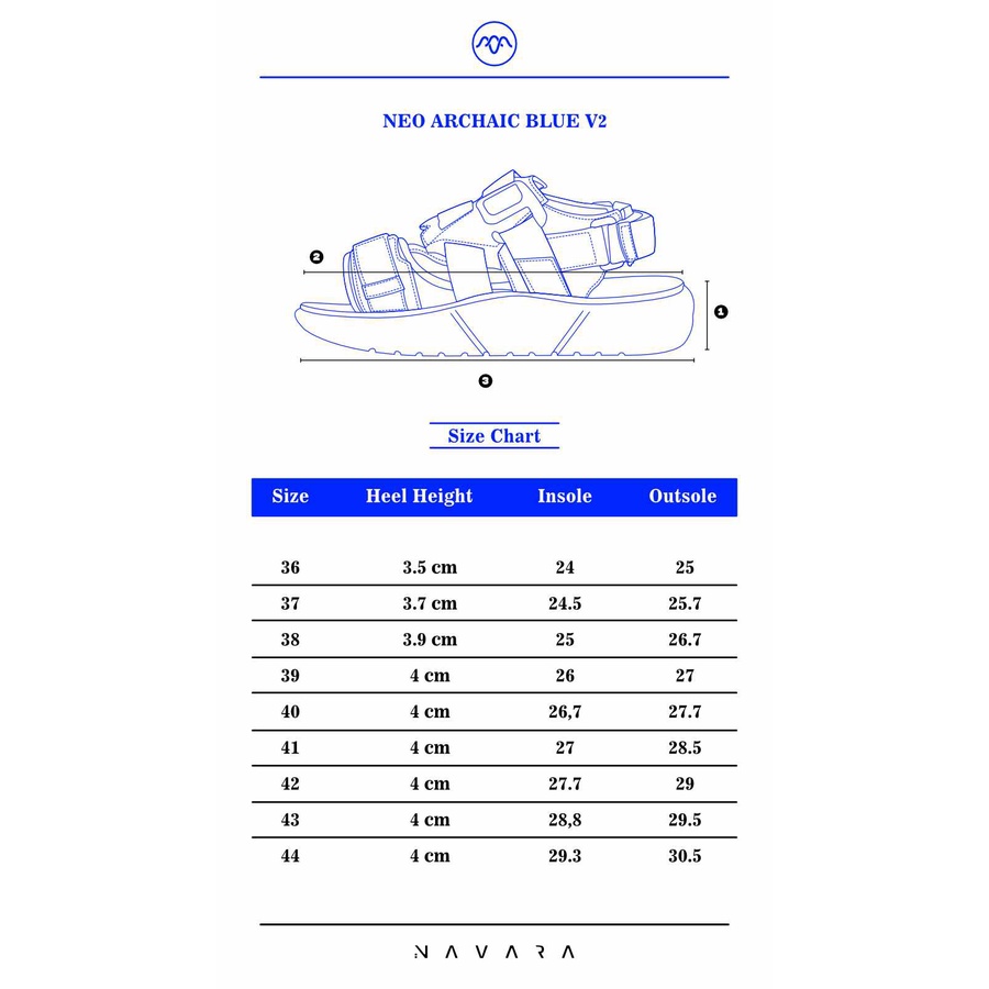 Neo Archaic Navy | Sendal Gunung Original Kasual Pria Cowok Sandal Footwear Ori New| FORIND x Navara