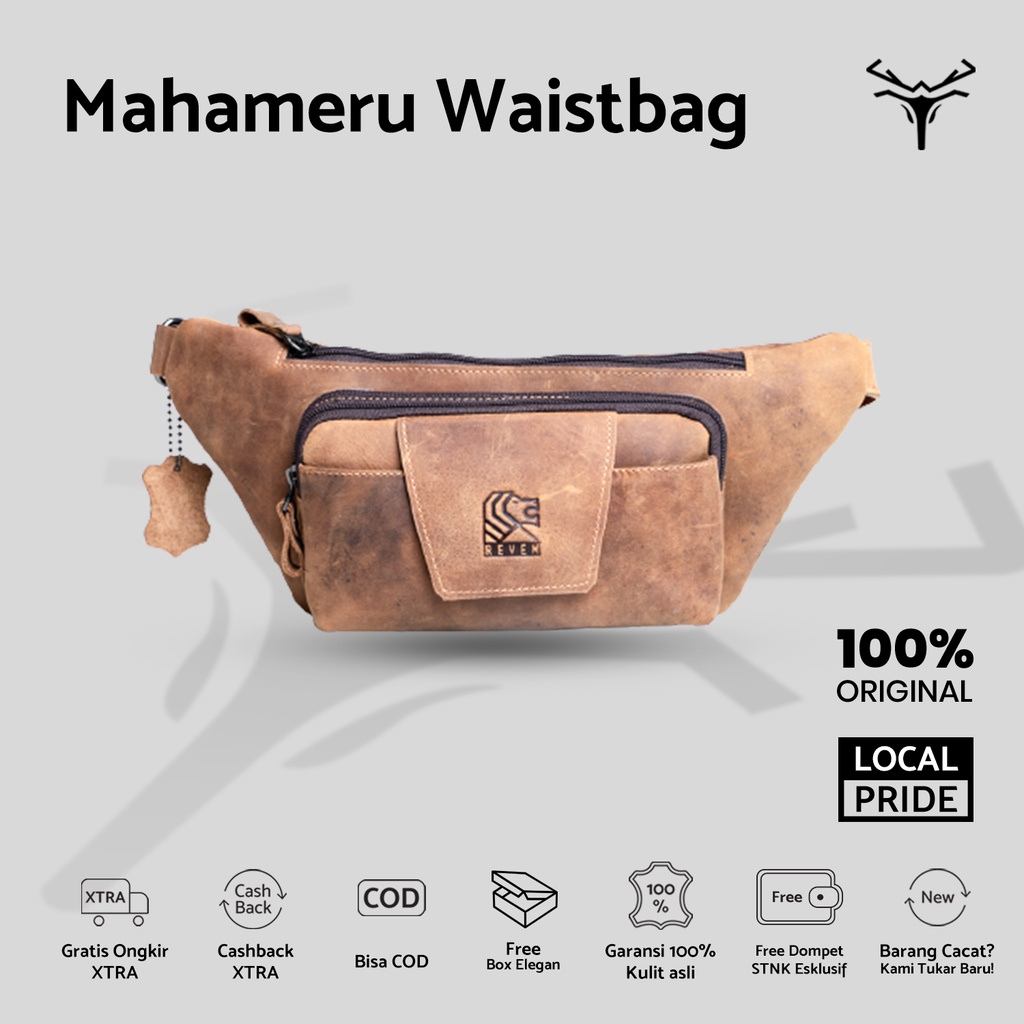 Tas Kulit | Mahameru Bag | Mahameru | Leather | Leather Bag | Tas | Bag | Waistbag | Waistbag Pria |