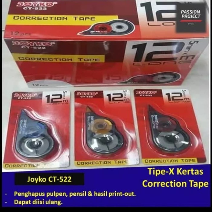 

Tipex kertas 1 dus isi 12 pcs
