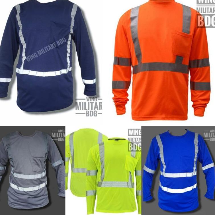 HARGA TERMURAAH KAOS LAPANGAN SAFETY PROYEK SCOTLIGHT LENGAN PANJANG