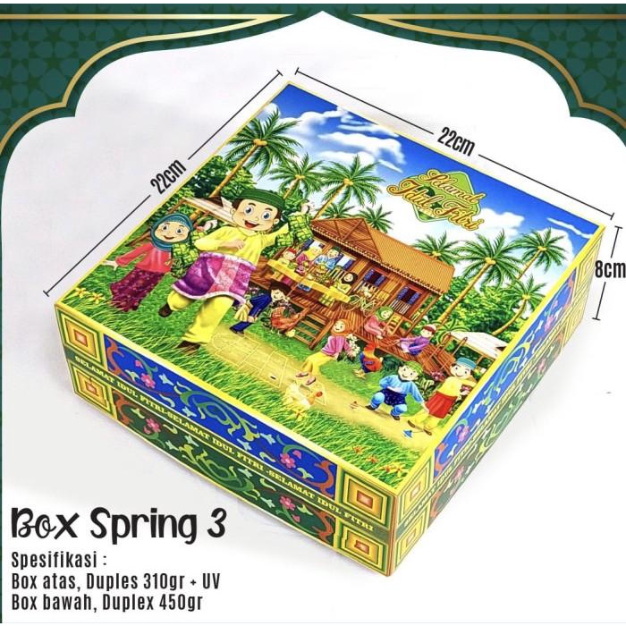 

(10Pc) Box Lebaran 22X22 / 25X25, Kotak Idul Fitri 013