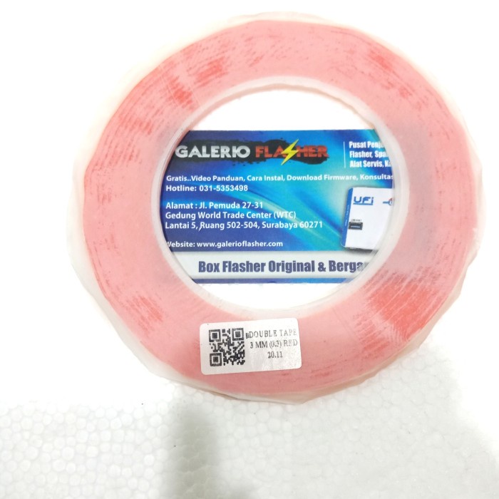 

ISOLASI DOUBLE TAPE MERAH 0.3mm