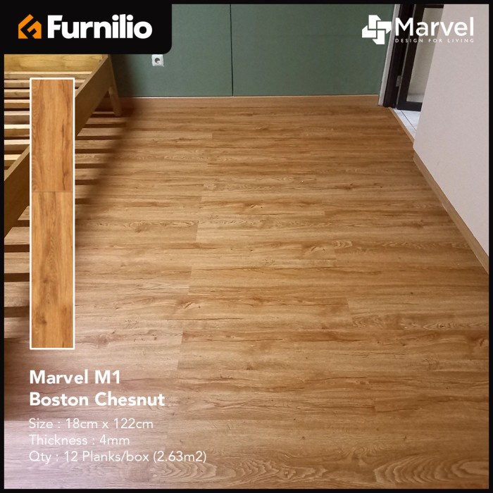 Floor Lantai Vinyl Spc Marvel 4Mm